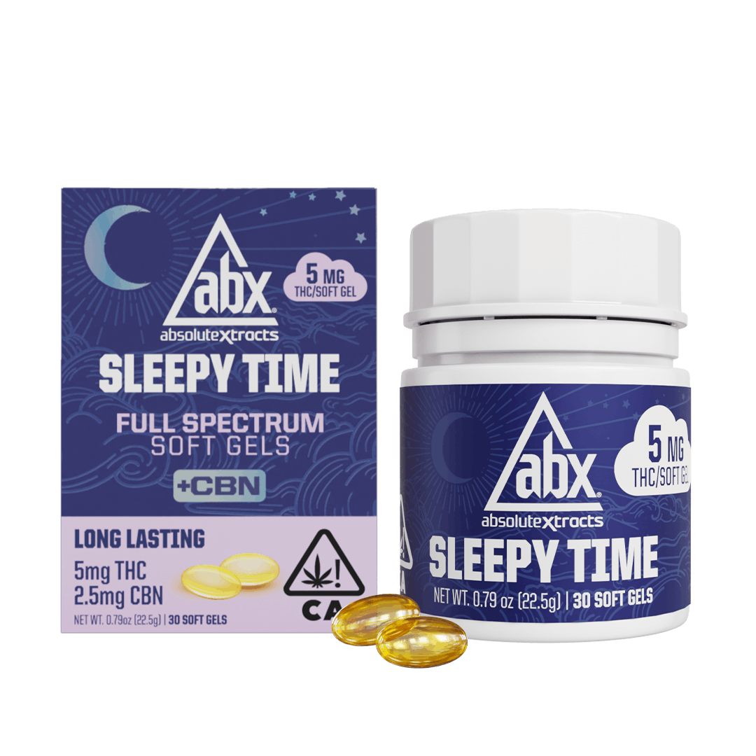 ABX / absoluteXtracts - ABX - 5mg Sleepy Time Hash Rosin + CBN Soft Gels - 30ct - 1