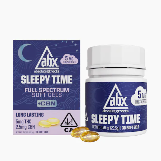 ABX / absoluteXtracts - ABX - 5mg Sleepy Time Hash Rosin + CBN Soft Gels - 30ct - 1