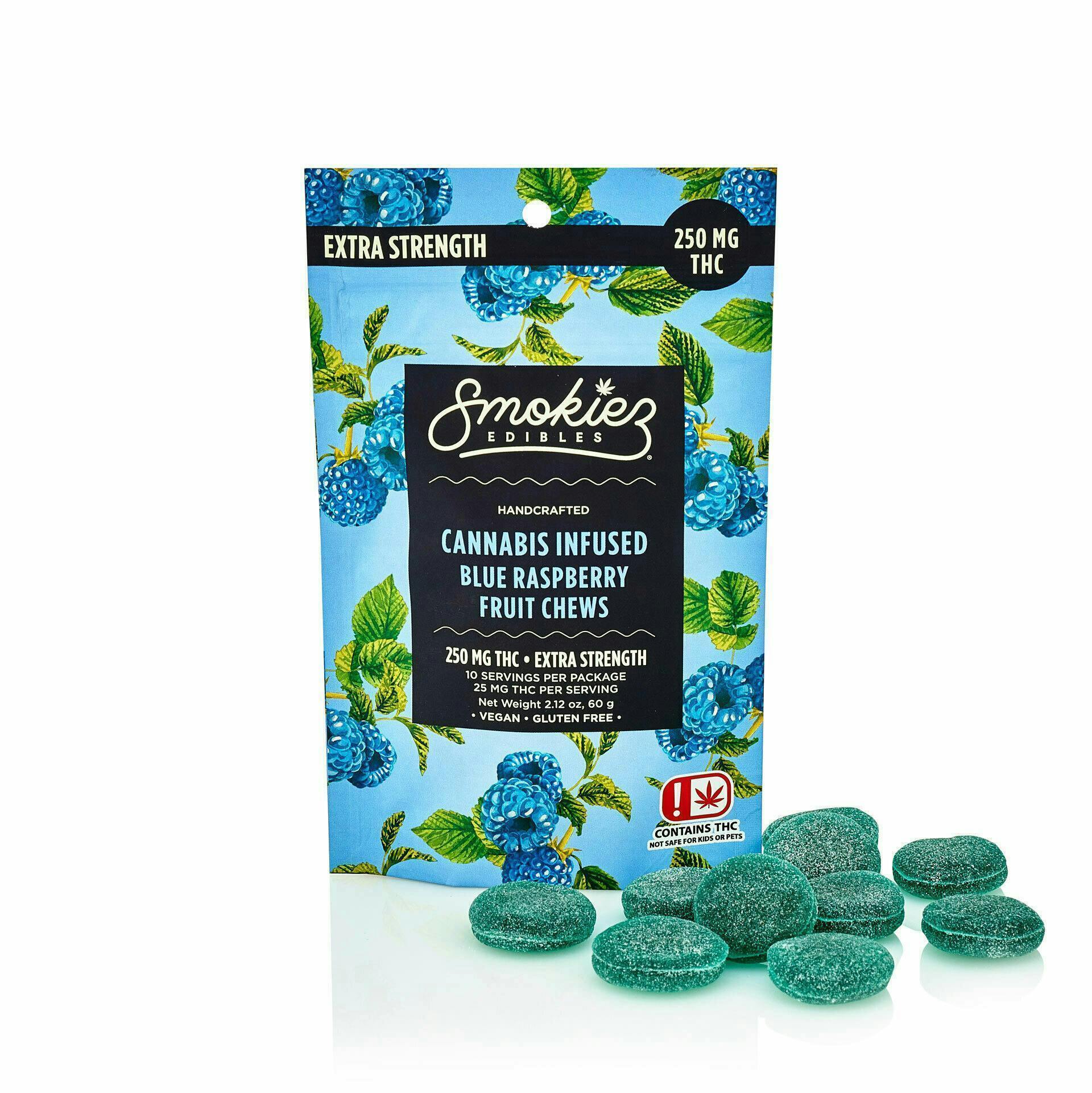 Smokiez Edibles - Blue Raspberry Gummies | 250mg | 10ct | 25mg/ea - 1