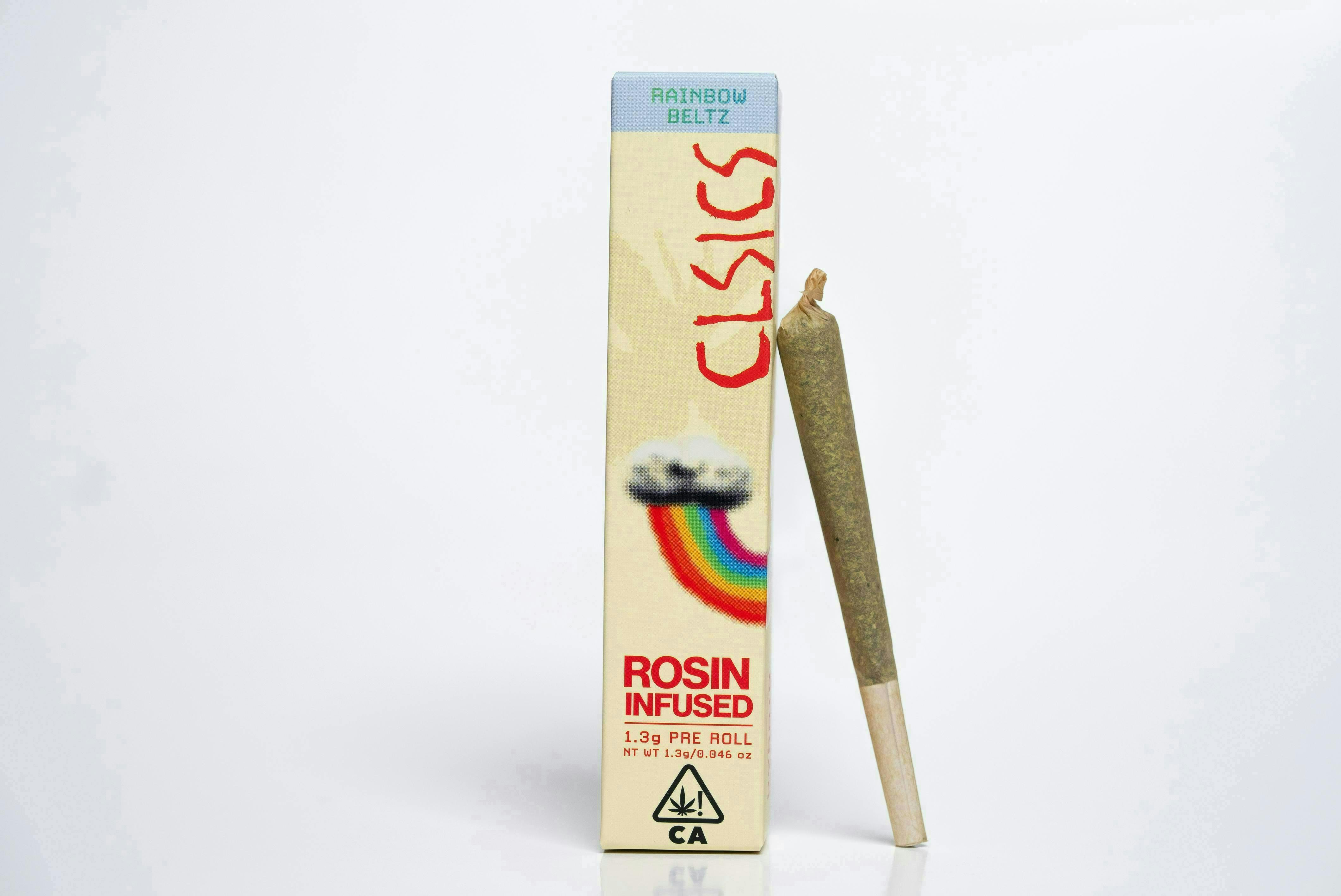 CLSICS Rosin & Rosin Infused Pre Rolls - Rainbow Beltz - Rosin Infused Joint - 1.3g - 1