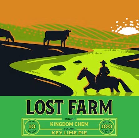 Lost Farm - Key Lime Pie 'Kingdom Chem' Live Resin Chews | 100mg | 10ct | 10mg/ea - 1