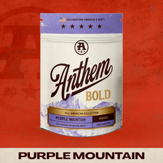 Anthem - Bold Wood Tip Infused Purple Mountain Pre-Roll pack 2.5g (0.5g ea | 5 pack) - 1
