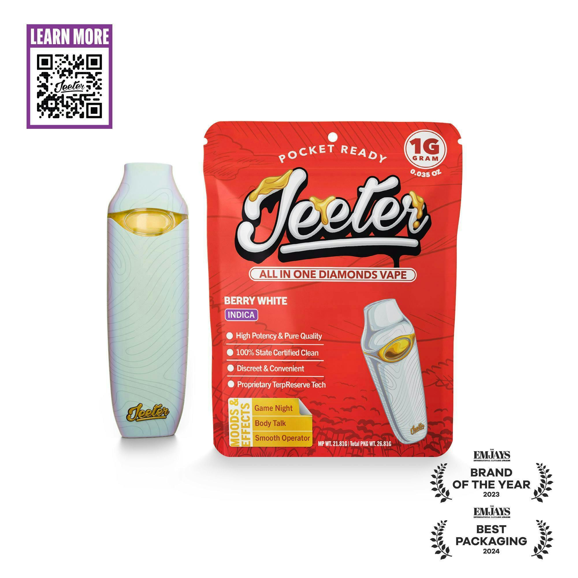 Jeeter - Jeeter | Berry White | Diamonds Disposable | 1g - 1