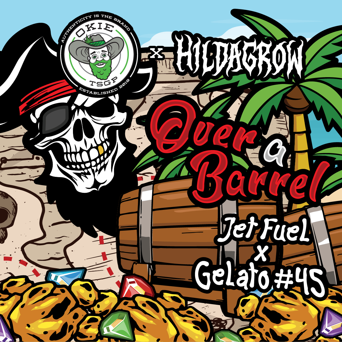 Okie TSGP - Over A Barrel (Hildagrow) - 1g - Live Hash Rosin Batter - 1