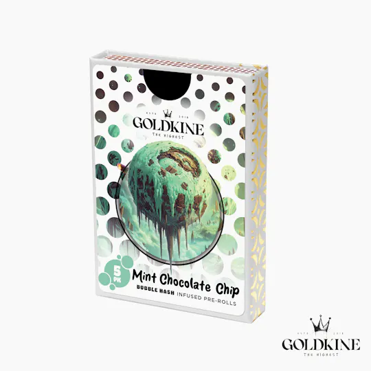 Goldkine - Goldkine Bubble Hash Infused Pre Roll 5 Pack | Mint Chocolate Chip - 1