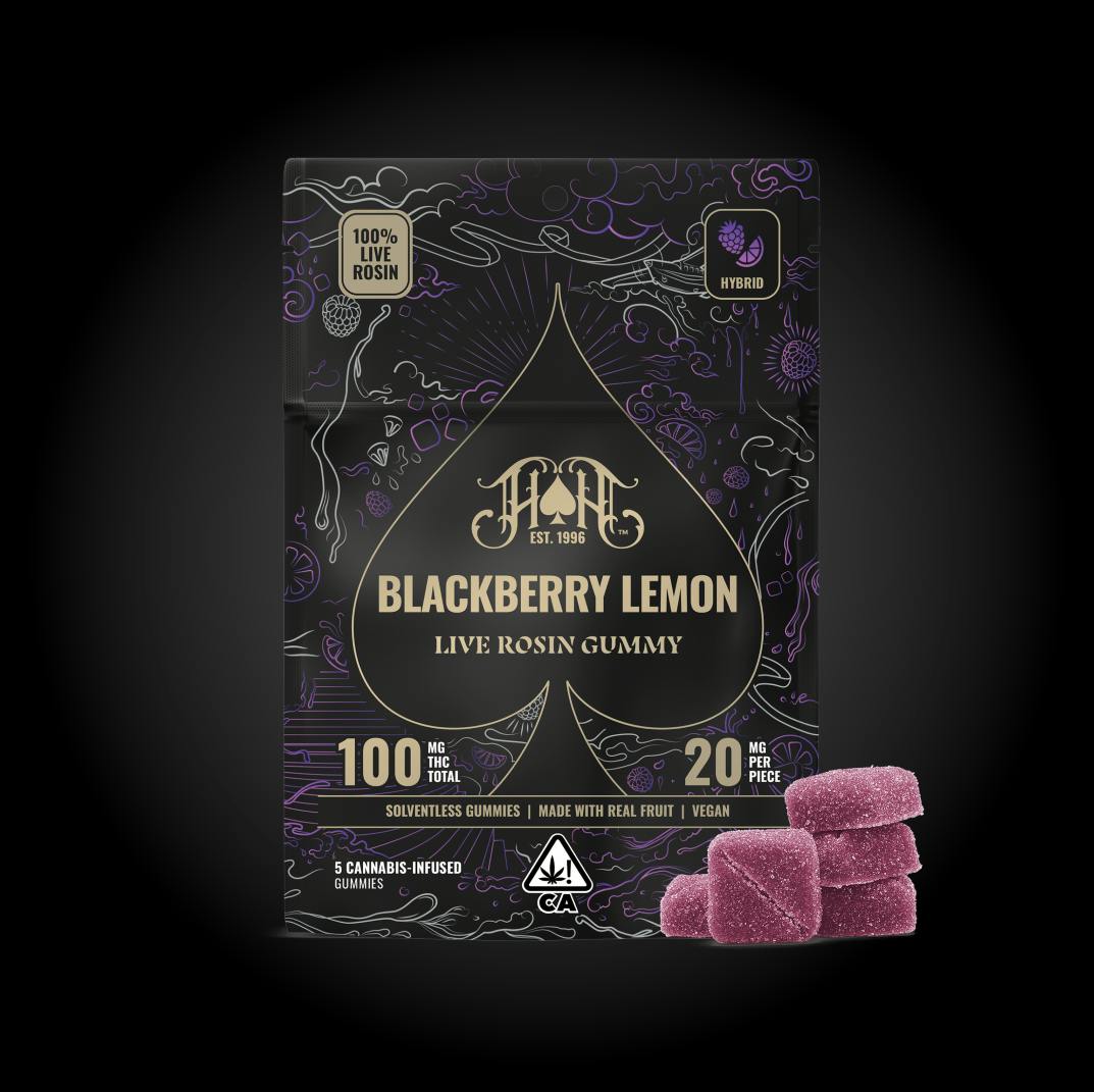 Heavy Hitters - Live Rosin | Blackberry Lemon Gummies | 100mg | 5ct | 20mg/ea - 1
