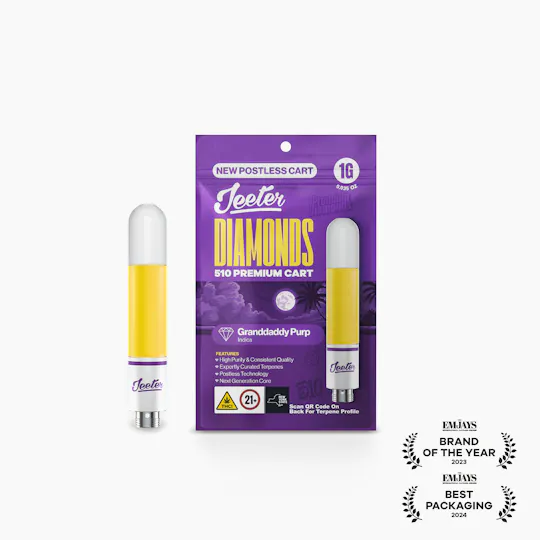 Jeeter - Jeeter | Granddaddy Purp | Diamonds 510 Premium Cartridge | 1g - 1