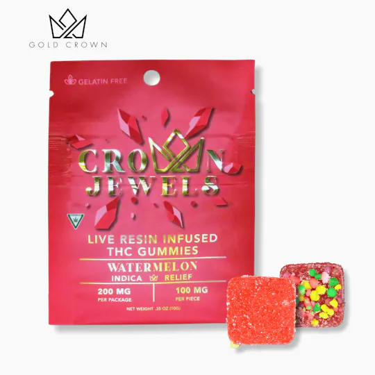 Gold Crown - Crown Jewels | Watermelon Gummies | 200mg | 2ct | 100mg/ea - 1