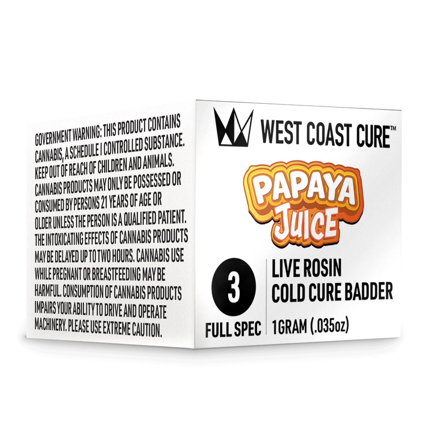 West Coast Cure - Papaya Juice Live Rosin Cold Cure Badder - Tier 3 - 1