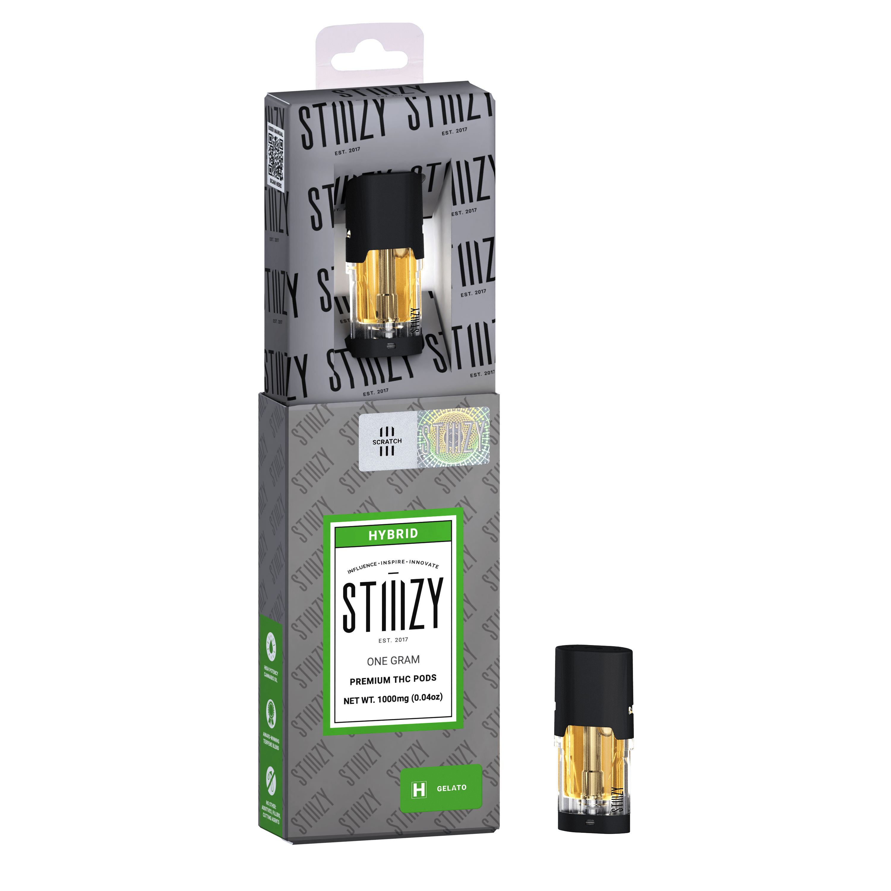 STIIIZY - Vape - GELATO - PREMIUM THC POD 1G - IL - 1