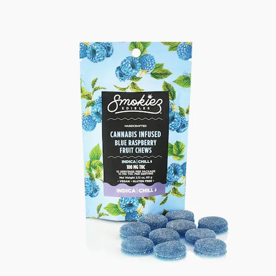Smokiez Edibles - Blue Raspberry Gummies | 100mg | 10ct | 100mg/ea - 1