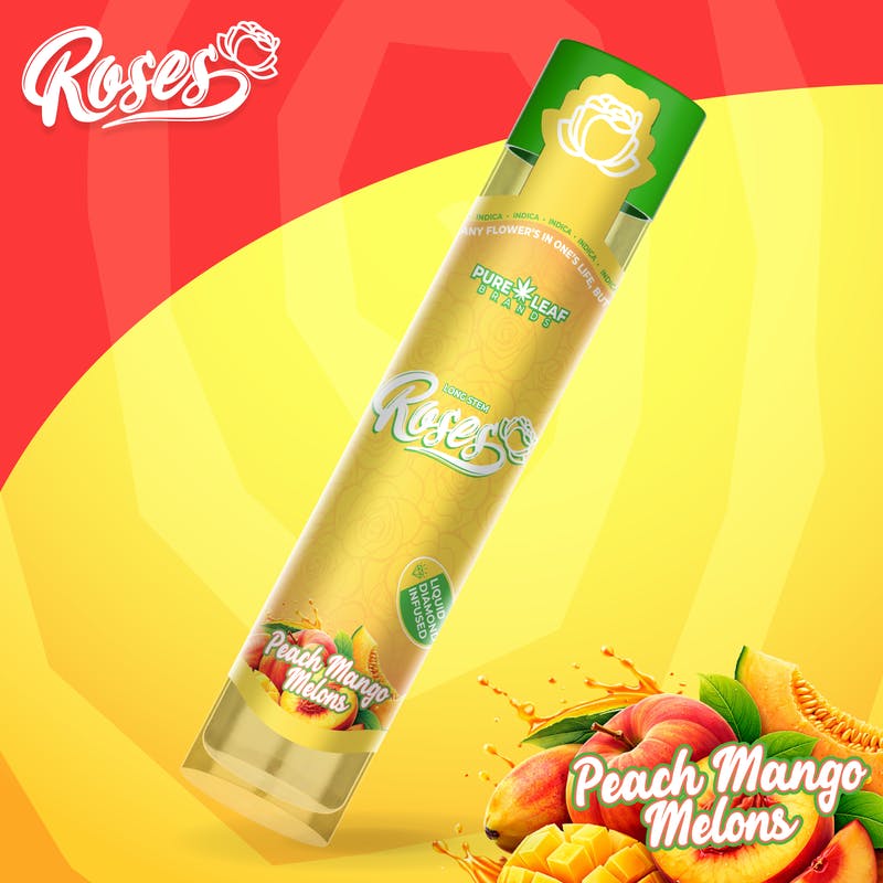 Roses - Long Stem | Peach Mango Melons | LQD Infused Joint | 1g - 1
