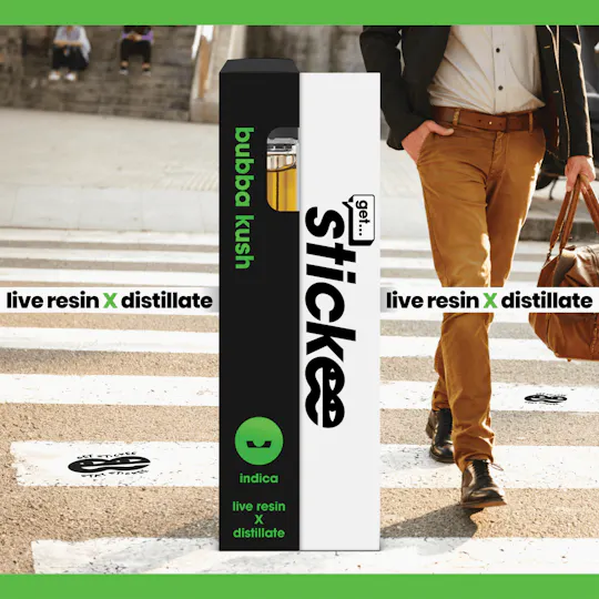 Stickee - Bubba Kush | Live Resin Disposable | 1G - 1