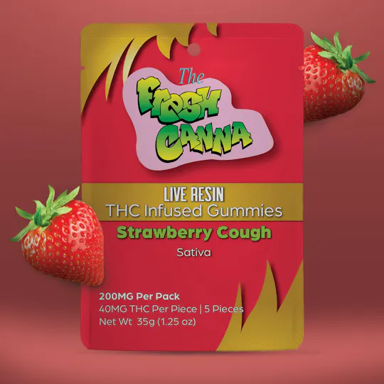 Fresh Canna - Fresh Canna | Strawberry Cough | Live Resin Gummies | 200mg | 5pk | 40mg/ea - 1