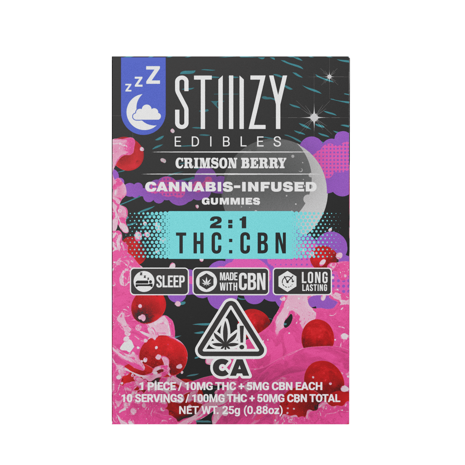 STIIIZY - - CRIMSON BERRY - Gummies 2:1 THC:CBN Edibles - 1