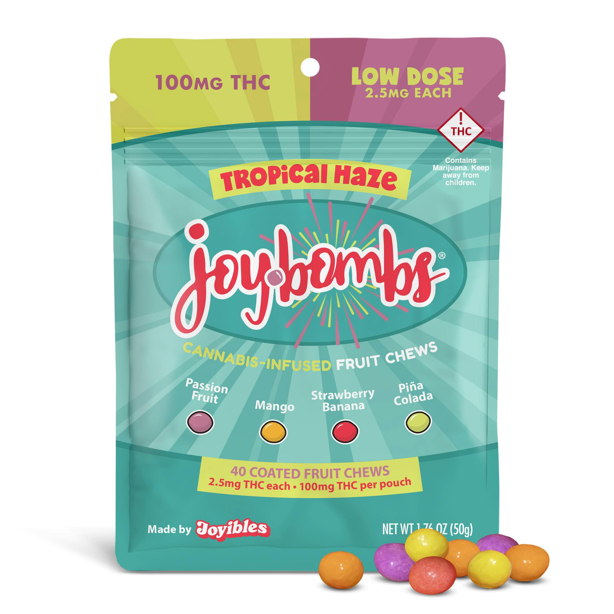 Joyibles - Joy Bombs Tropical Haze - 100mg THC (40pk / 2.5mg THC ea) - 1