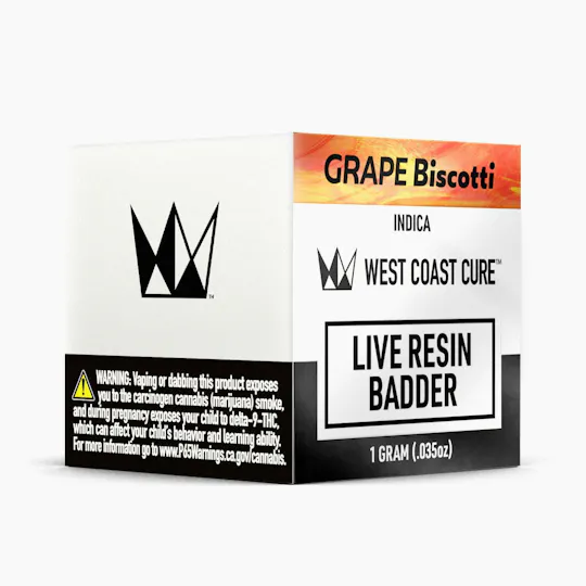 West Coast Cure - Grape Biscotti Live Resin Badder - 1