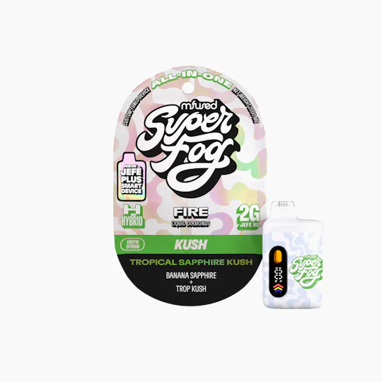 Super Fog by MFused - Tropical Sapphire Kush | FIRE Liquid Diamonds Jefé Plus Disposable | 2g - 1