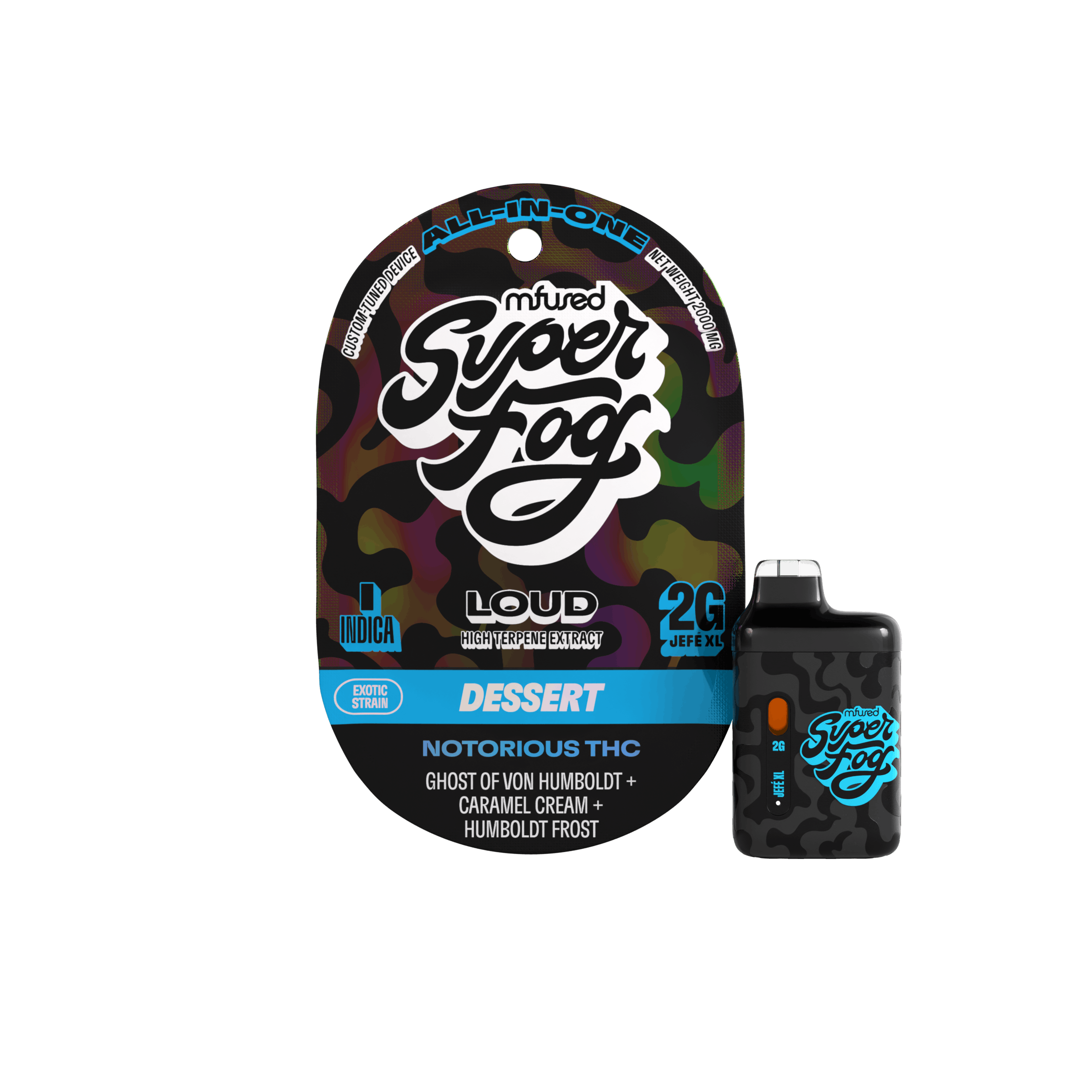 Super Fog by MFused - Notorious THC | LOUD High Terpene Extract Jefé Disposable | 2g - 1
