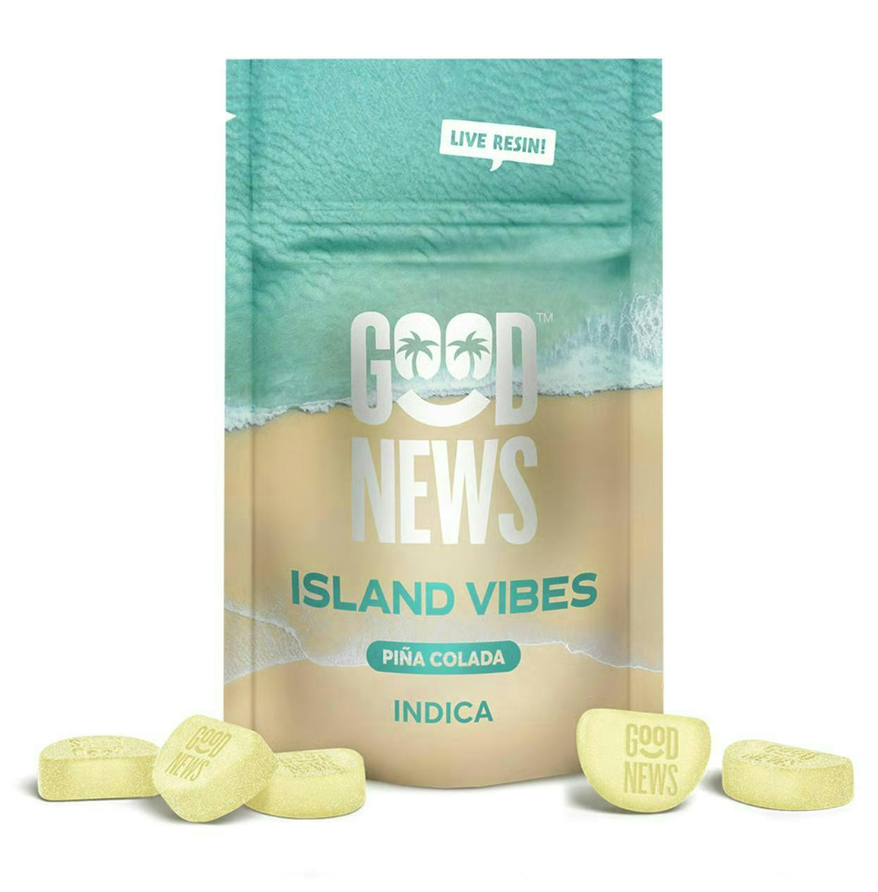 Good News - Island Vibes | Pina Colada Gummies | 100mg | 20ct | 5mg/ea - 1