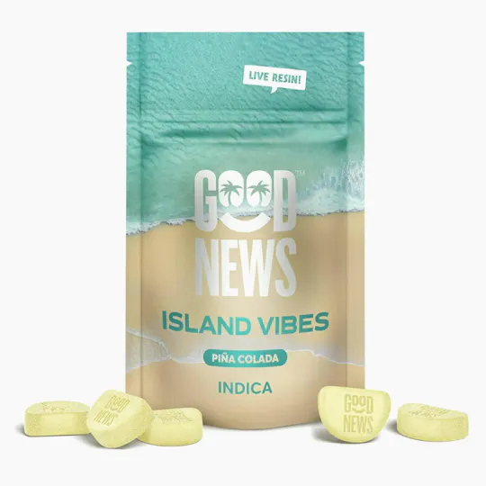 Good News - Island Vibes | Pina Colada Gummies | 100mg | 20ct | 5mg/ea - 1
