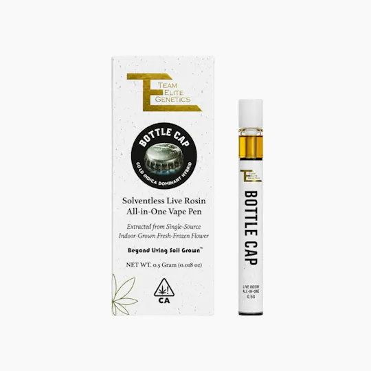 Team Elite Genetics - Bottle Caps | Live Rosin Disposable | 0.5g - 1