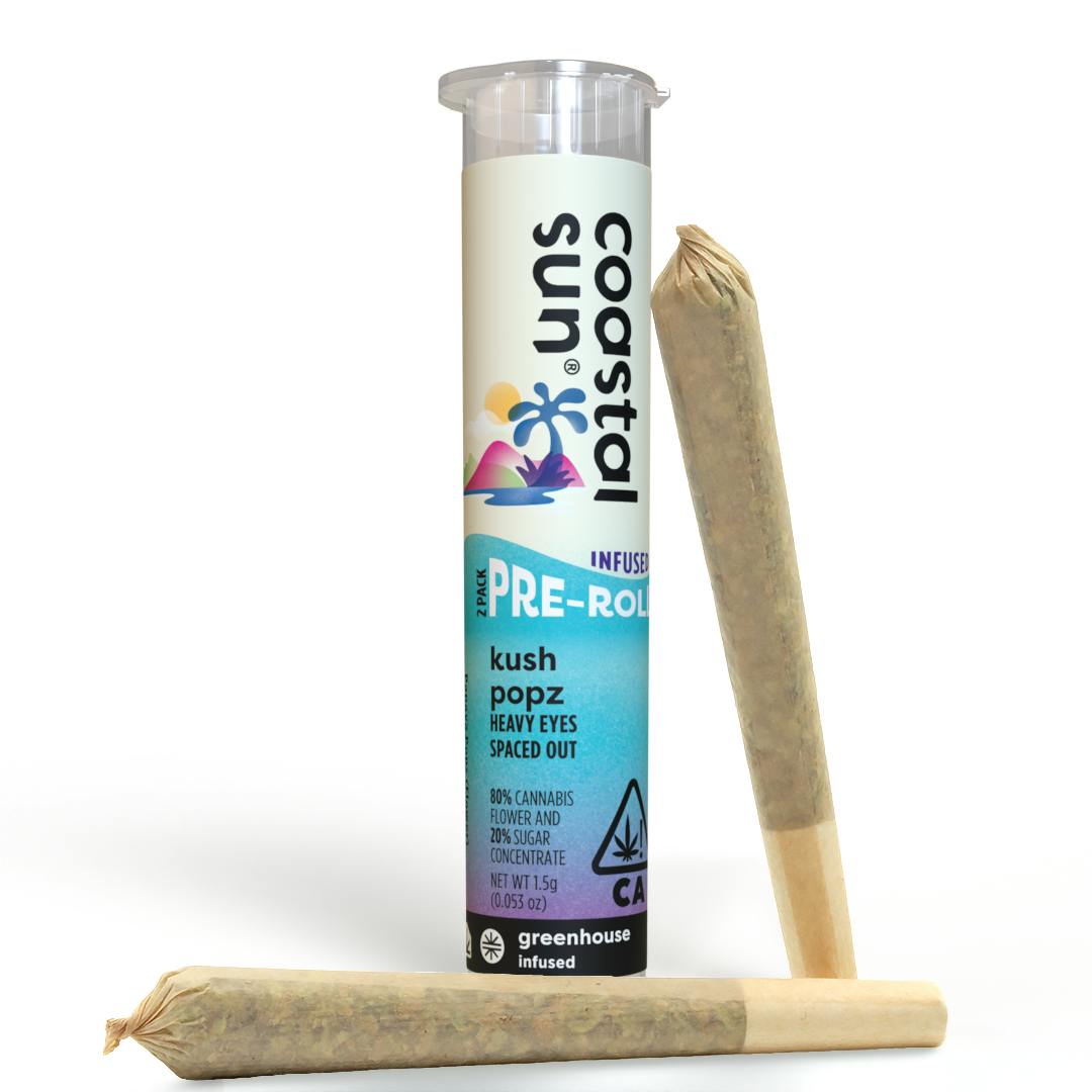Coastal Sun - Coastal Sun | Kush Popz | Infused Joints | 0.75g | 2pk - 1