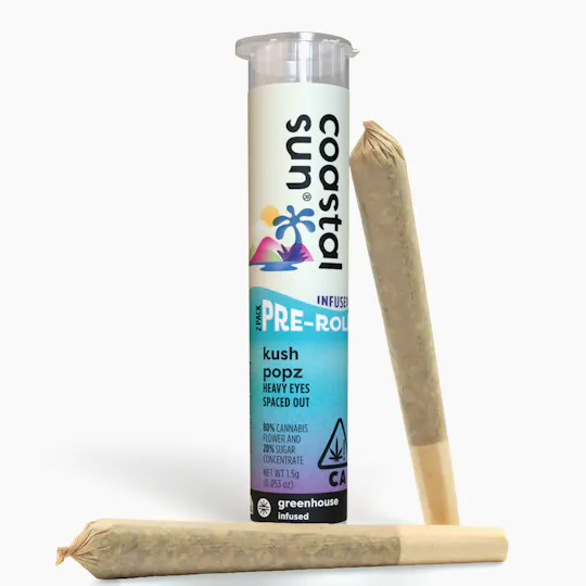 Coastal Sun - Coastal Sun | Kush Popz | Infused Joints | 0.75g | 2pk - 1