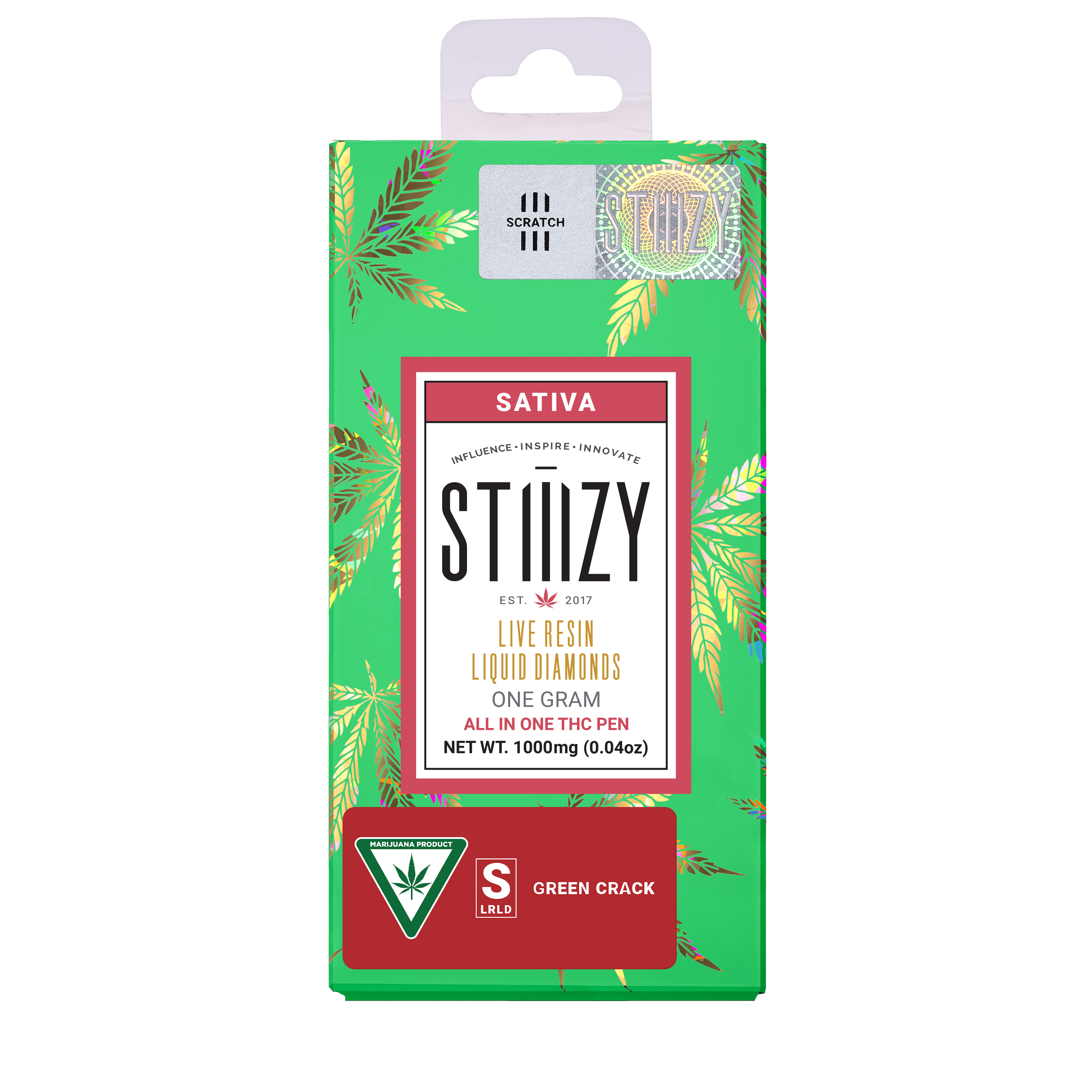 STIIIZY - Vape - GREEN CRACK 1G LQD All-In-One - 1