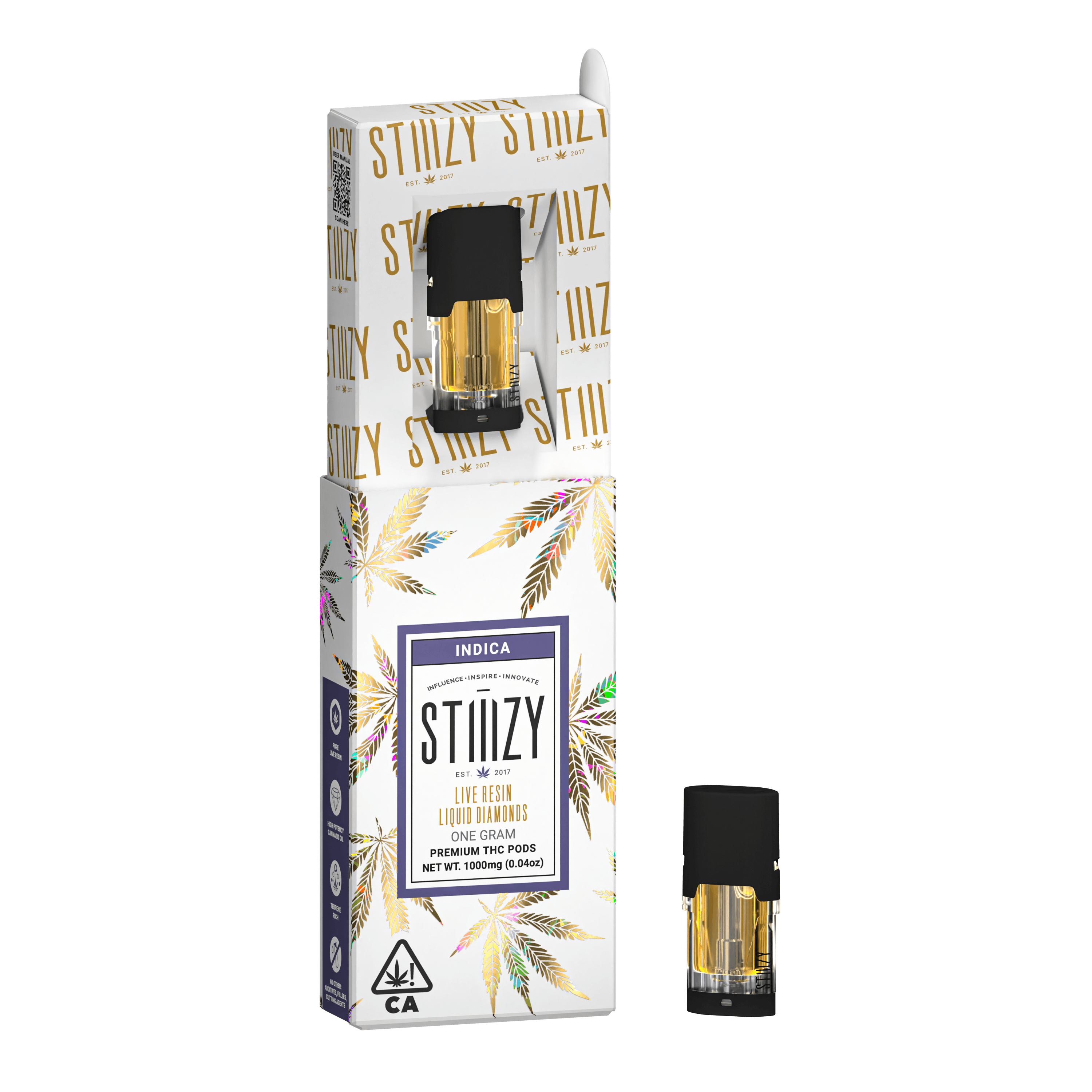 STIIIZY - Vape Cartridge - NORTHERN LIGHTS 1G Live Resin Liquid Diamonds Pod - 1