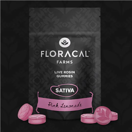 FloraCal Farms - IL Live Rosin Pink Lemonade Gummies | 200mg | 20ct | 10mg/ea - 1