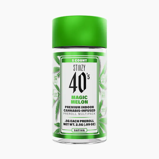STIIIZY - - MAGIC MELON - .5G 40's Infused Preroll 5 Pack - 1