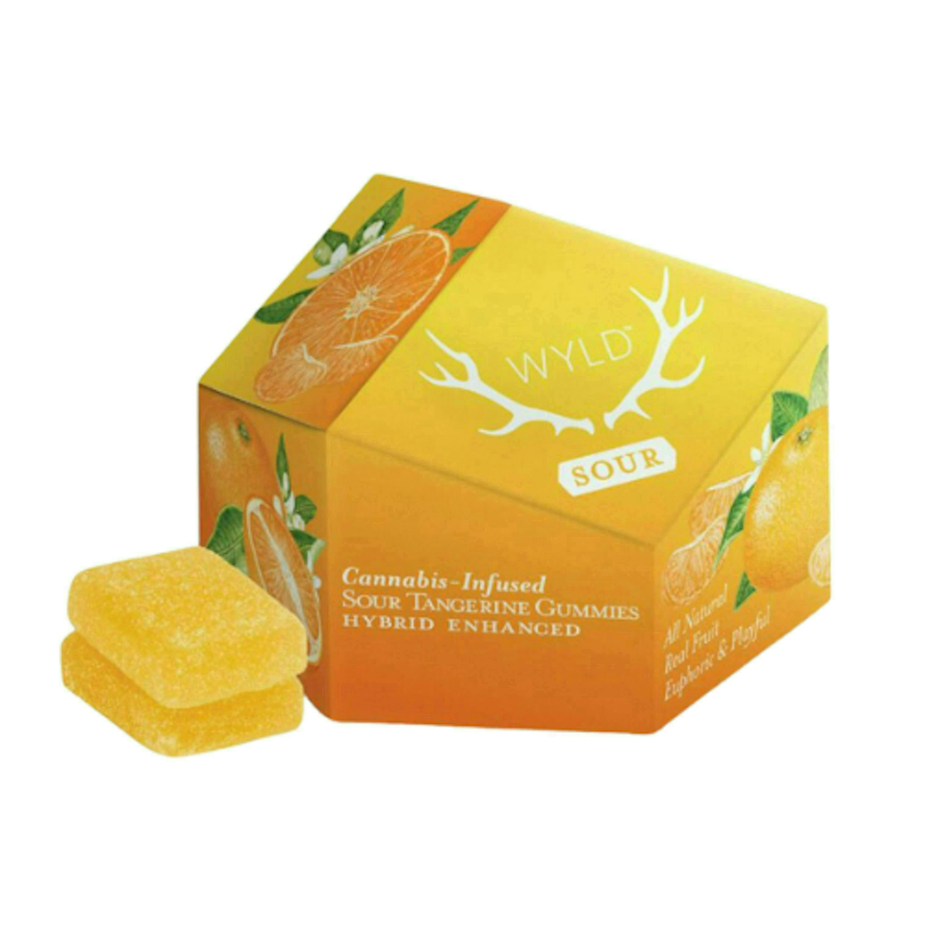 WYLD - Sour Tangerine Hybrid Enhanced Gummies | 200mg | 10ct | 20mg/ea - 1