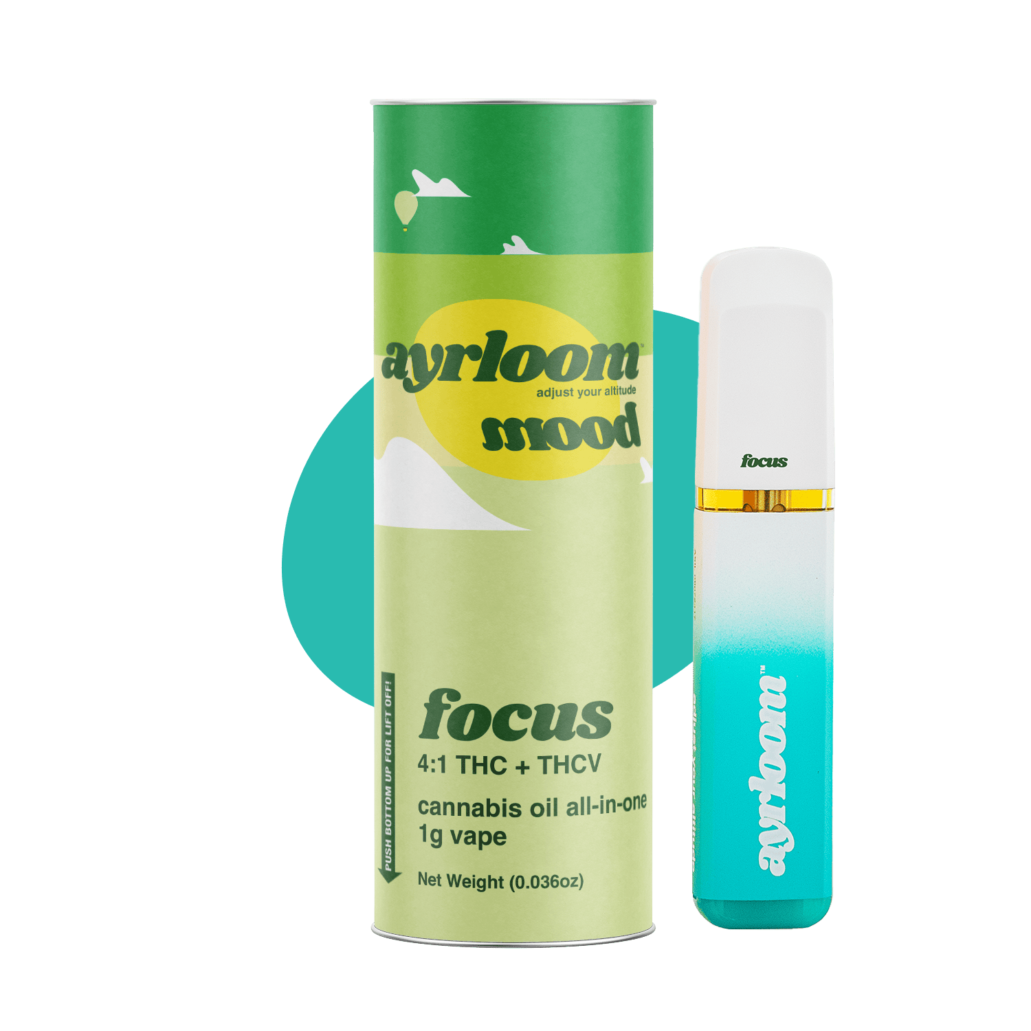 ayrloom - Focus | Mood 1:1 THC:THCV Disposable | 1g - 1