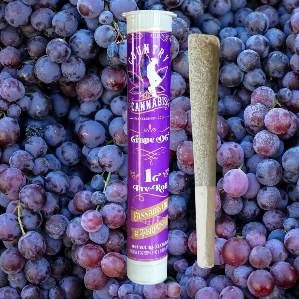 Country Cannabis - Grape OG | Infused Pre-Roll | 1G - 1