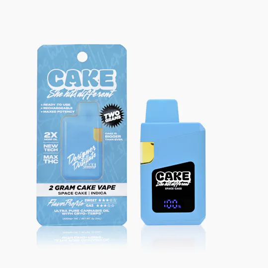CAKE she hits different - Space Cake | Designer Distillate Disposable | 2g - 1