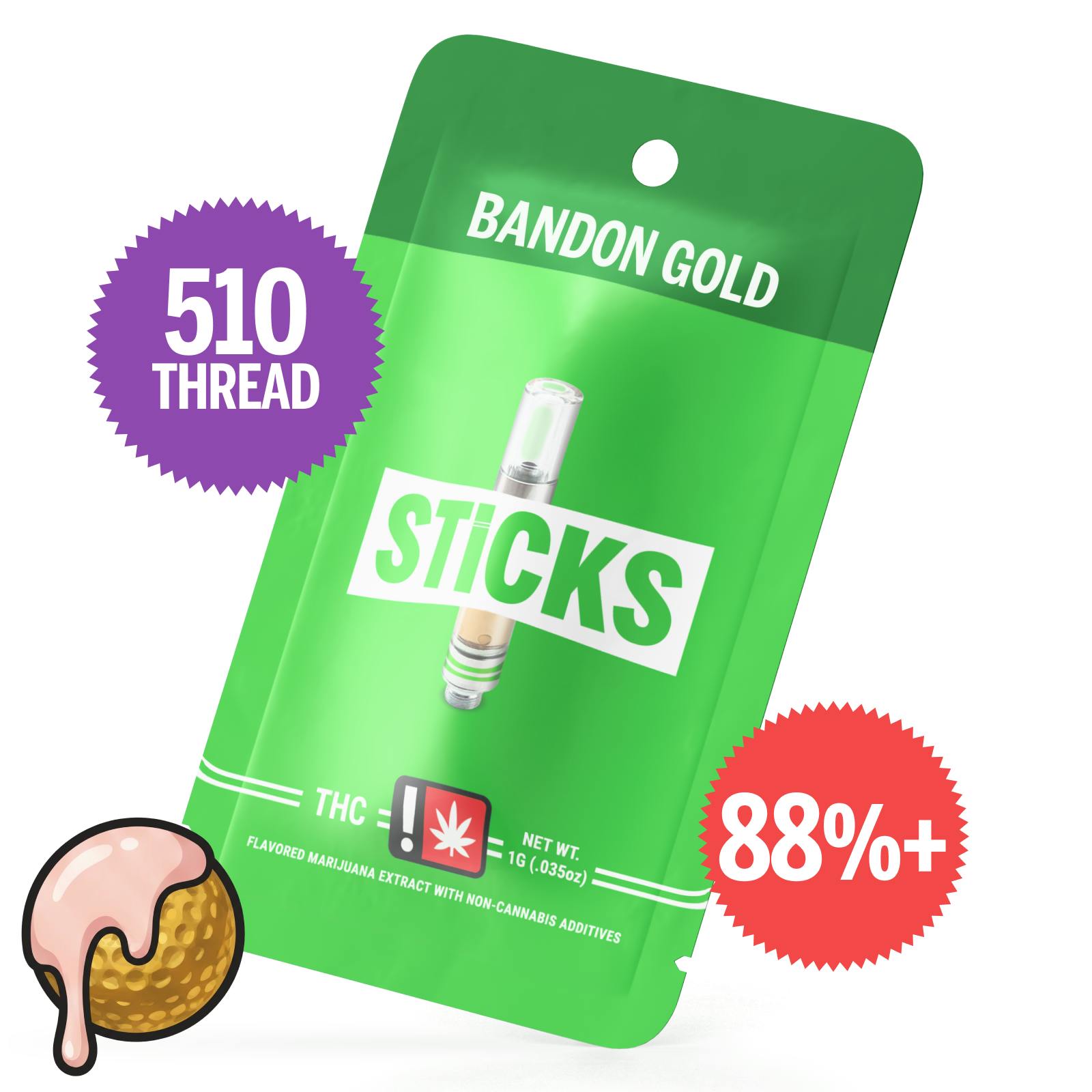 STiCKS - STICKS Bandon Gold Hybrid Cartridge [1G] - 1