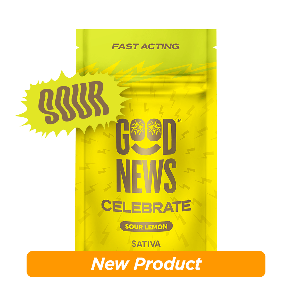 Good News - Celebrate | Sour Lemon Gummies | 100mg | 10ct | 10mg/ea - 1