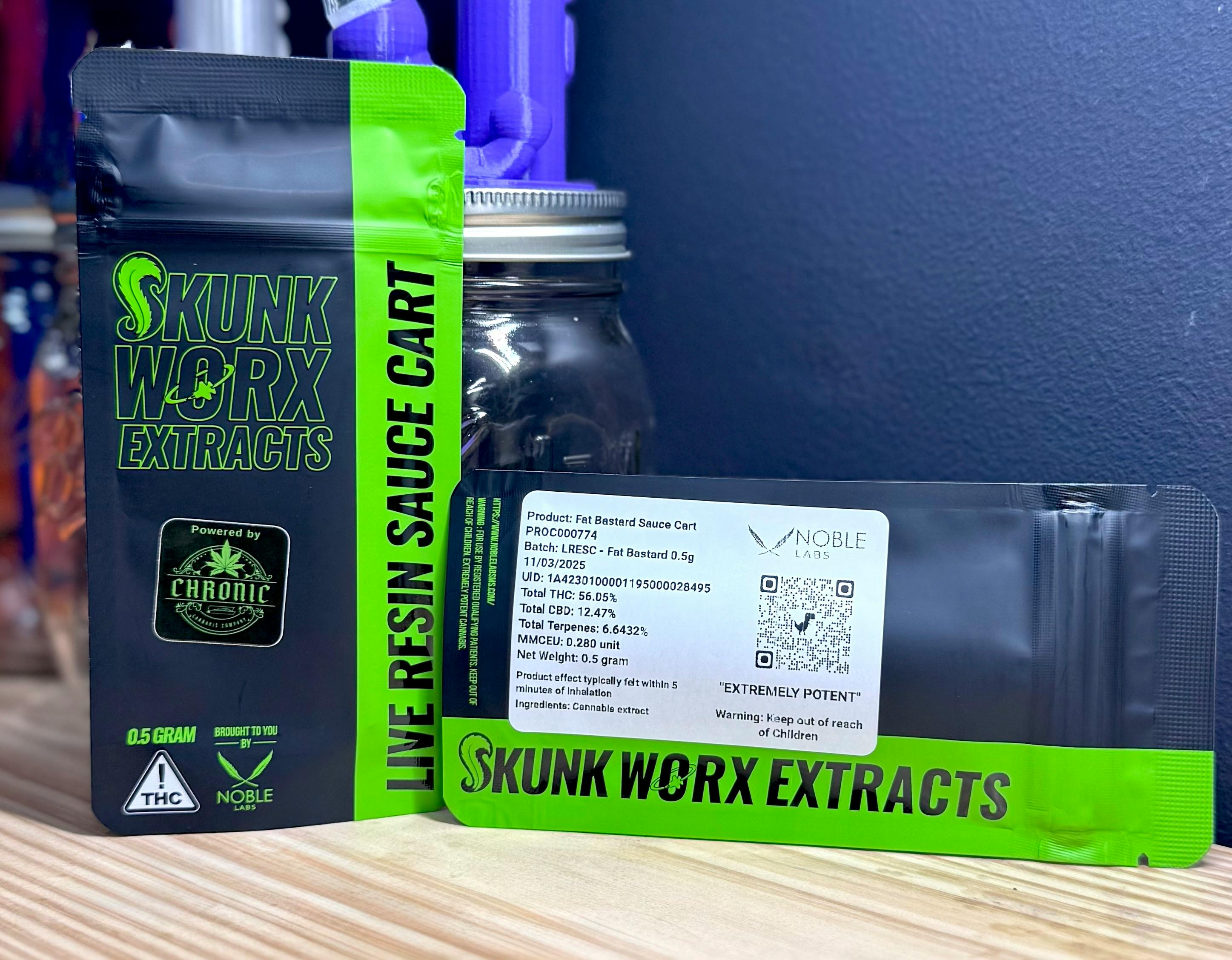 Noble Labs - Noble Labs - Skunk Worx Sauce Cart .5g | Fat Bastard - 1