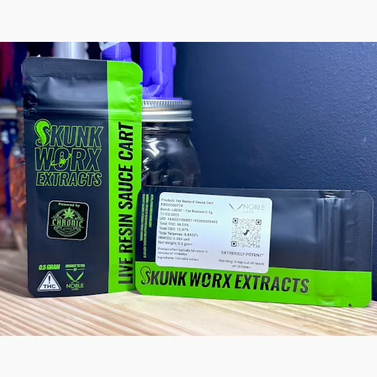 Noble Labs - Noble Labs - Skunk Worx Sauce Cart .5g | Fat Bastard - 1