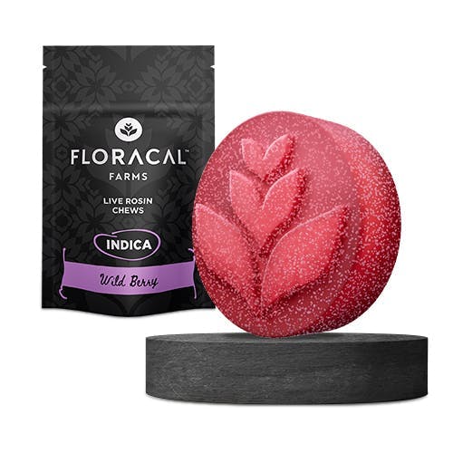 FloraCal Farms - Live Rosin Chews | Wild Berry Gummies | 200mg | 20ct | 10mg/ea - 1