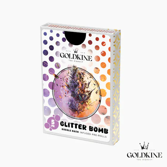 Goldkine - Goldkine Bubble Hash Infused Pre Roll 5 Pack | Glitter Bomb - 1