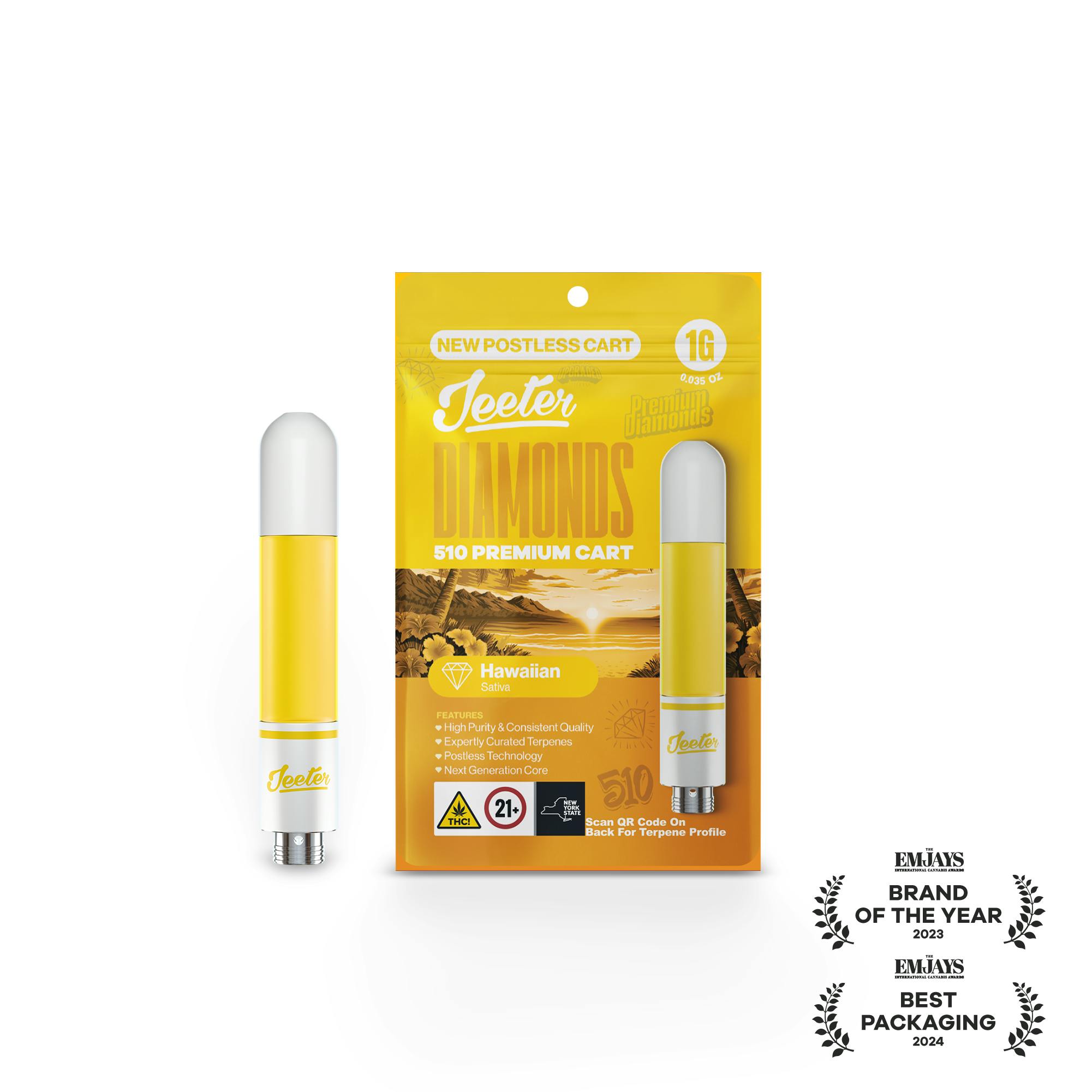 Jeeter - Jeeter | Hawaiian | Diamonds 510 Premium Cartridge | 1g - 1