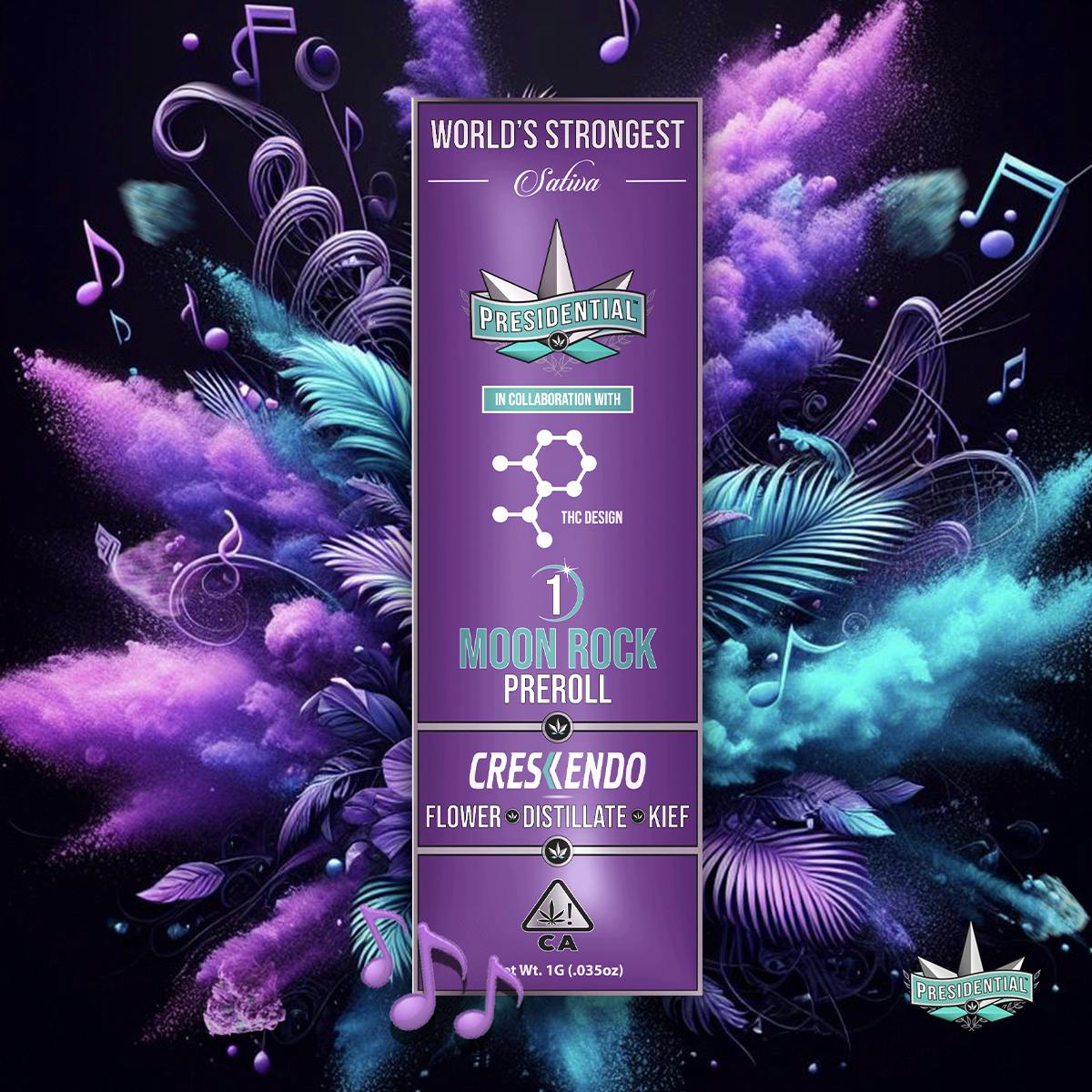 Presidential - Crescendo | Moon Rock Infused Joint | 1g - 1