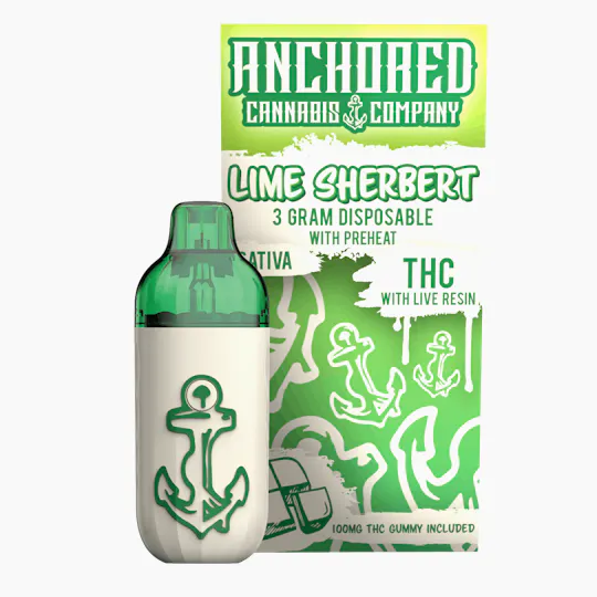 Anchored - Anchored | Lime Sherbert Disposable | 3g - 1