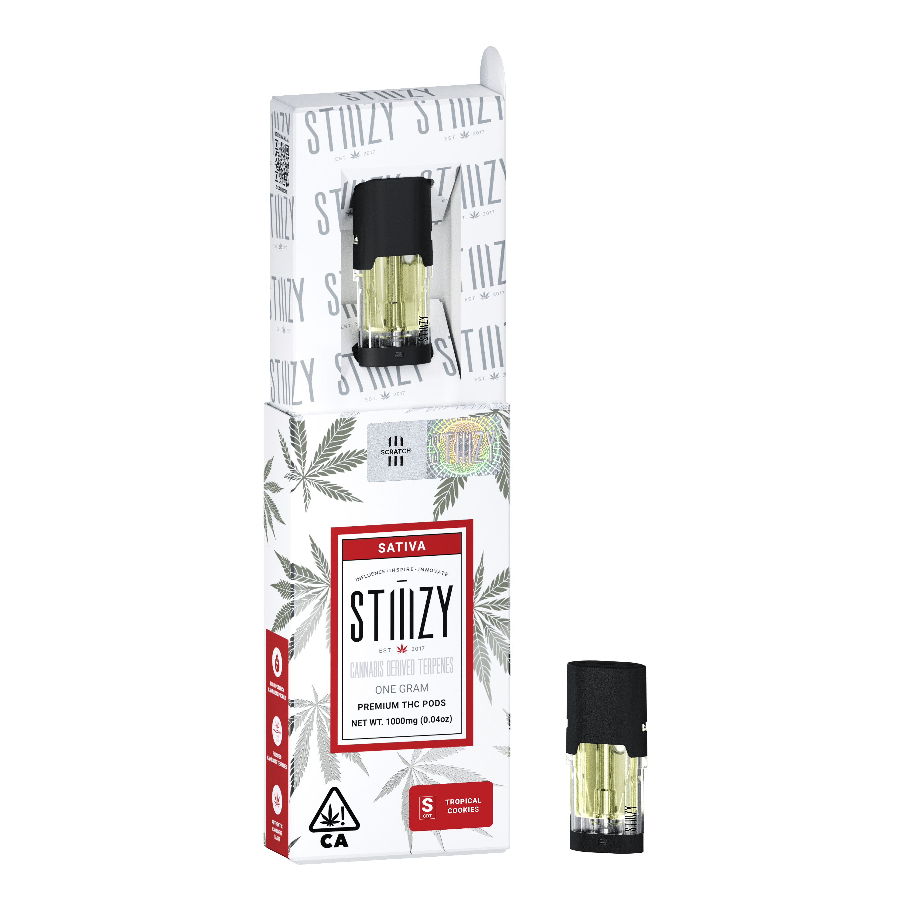 STIIIZY - Vape Cartridge - TROPICAL COOKIES 1G CDT Pod - STIIIZY - 1