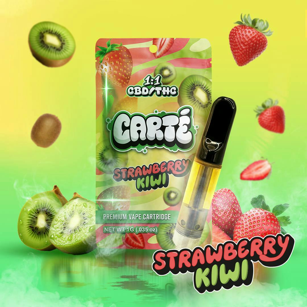 Carté - Carté | Strawberry Kiwi | 1:1 CBD:THC | Cartridge | 1g - 1