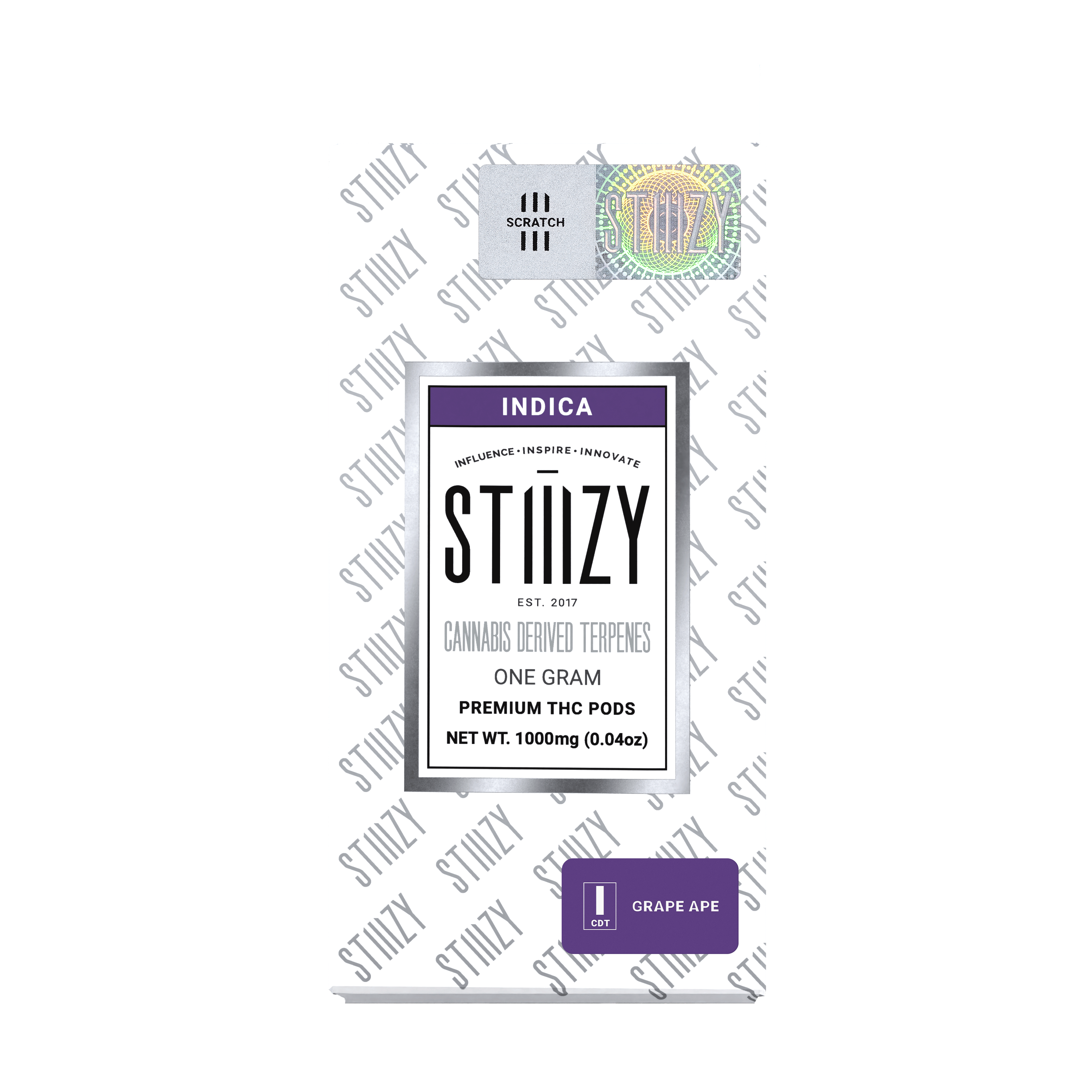 STIIIZY - - GRAPE APE - CANNABIS DERIVED TERPENES POD 1G - IL - 1