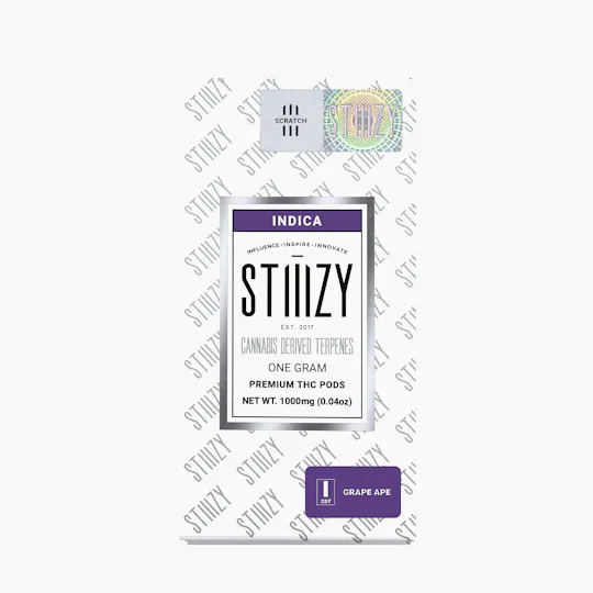STIIIZY - - GRAPE APE - CANNABIS DERIVED TERPENES POD 1G - IL - 1