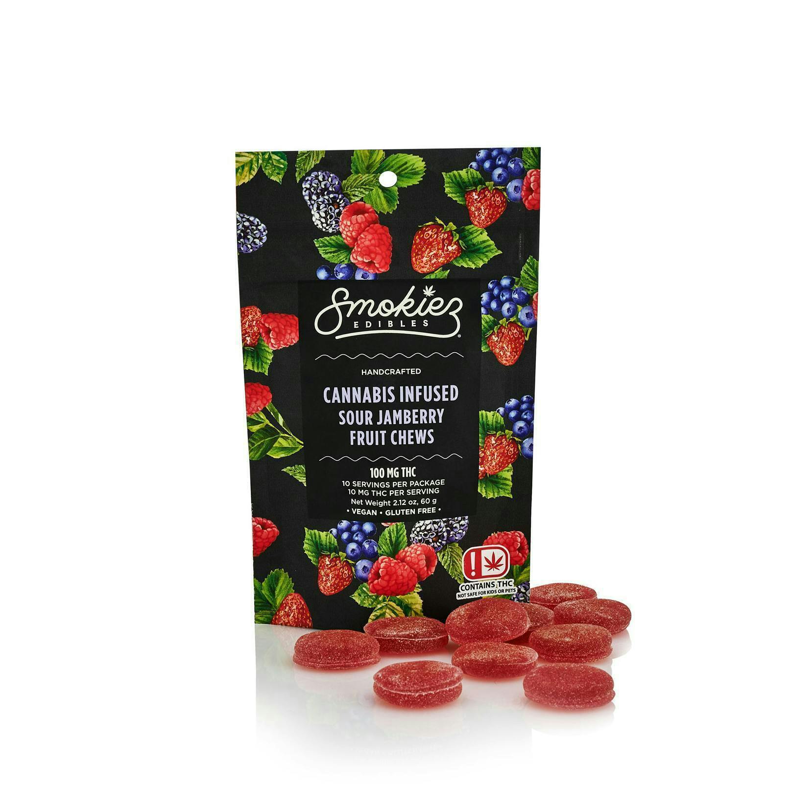 Smokiez Edibles - Sour Jamberry Gummies | 100mg | 10ct | 100mg/ea - 1